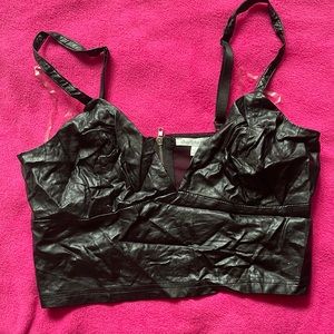 Leather corset top
